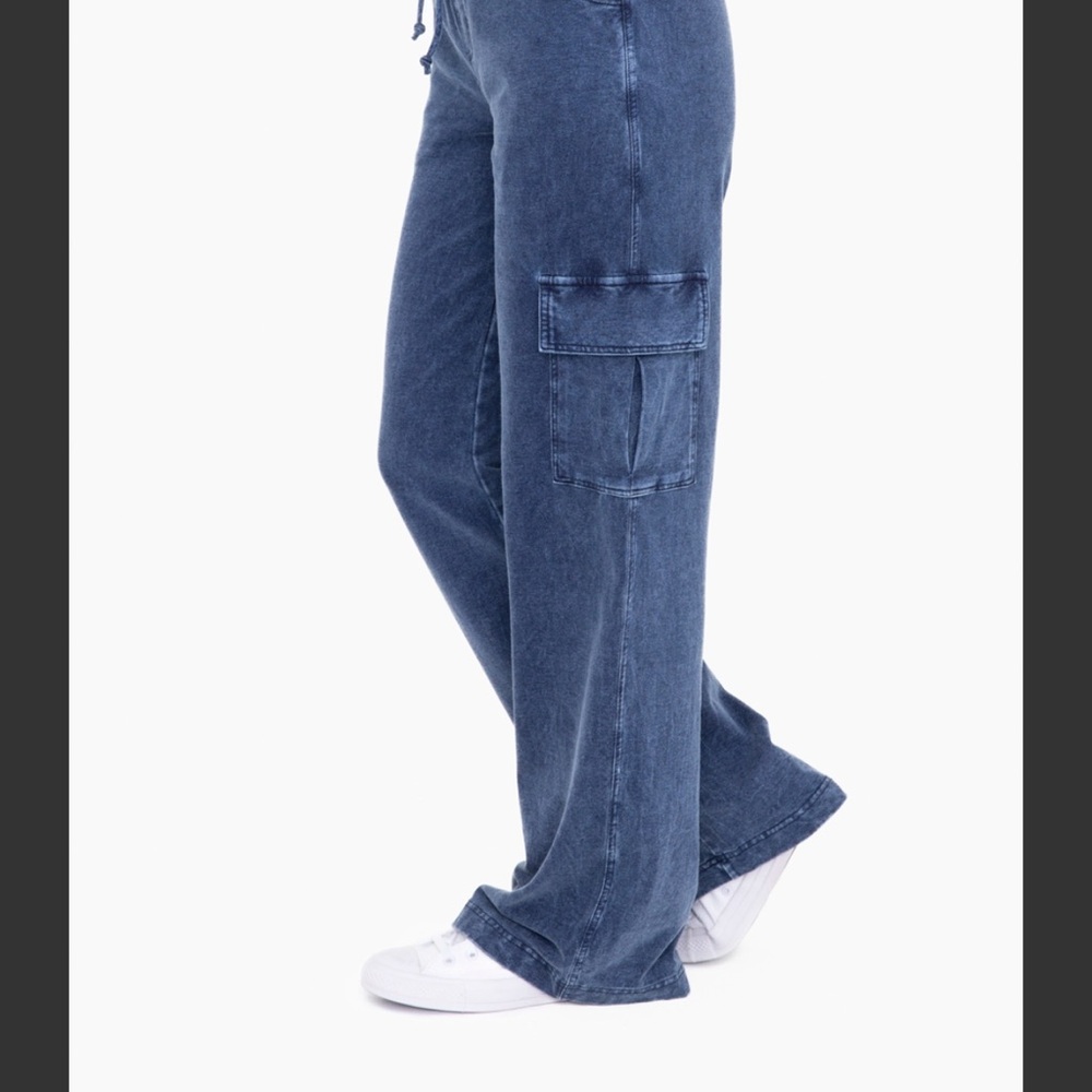 Mono B Blue Cargo Pants - Picture 3 of 3